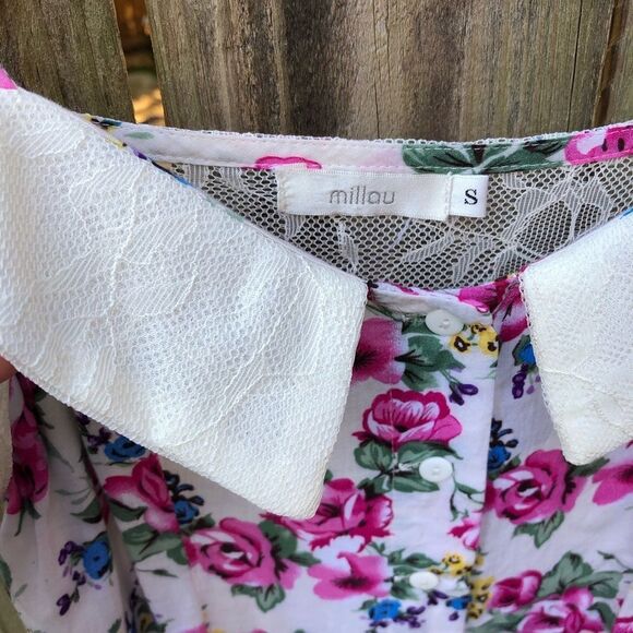 Millau Flower Lace Romper Sz Small - Picture 3 of 7